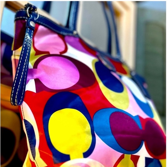 EUC Multi Color Monogramed Tote - Picture 7 of 10